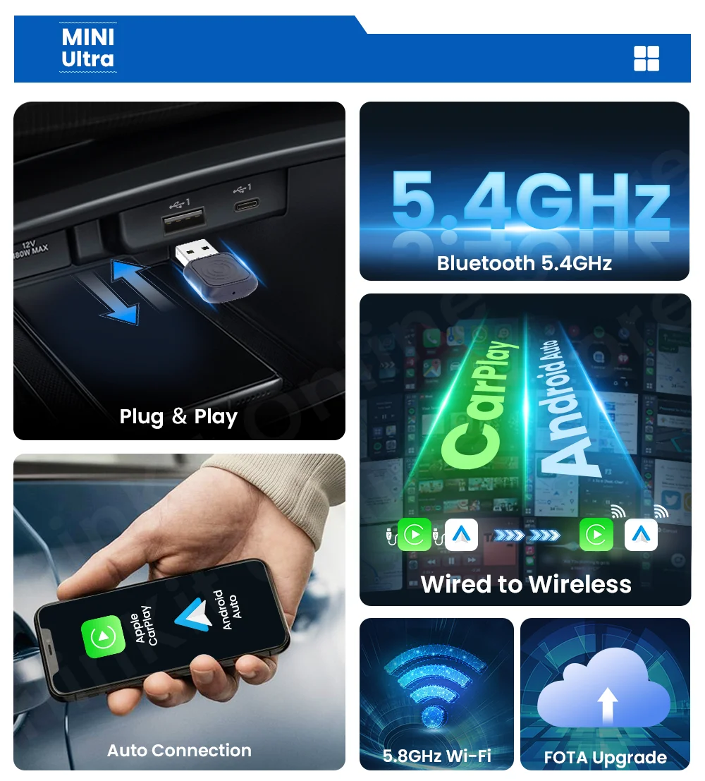 Adattatore Wireless 3 in 1 per CarPlay e Android Auto, Upgrade 2025 Plug & Play Carplay Adapter senza Fili, Connessione Automatica Veloce, Compatibile con Auto dal 2016 e iOS 10+ e Android 11 Adattatore Wireless 3 in 1 per CarPlay e Android Auto, Upgrade 2025 Plug & Play Carplay Adapter senza Fili, Connessione Automatica Veloce, Compatibile con Auto dal 2016 e iOS 10+ e Android 11