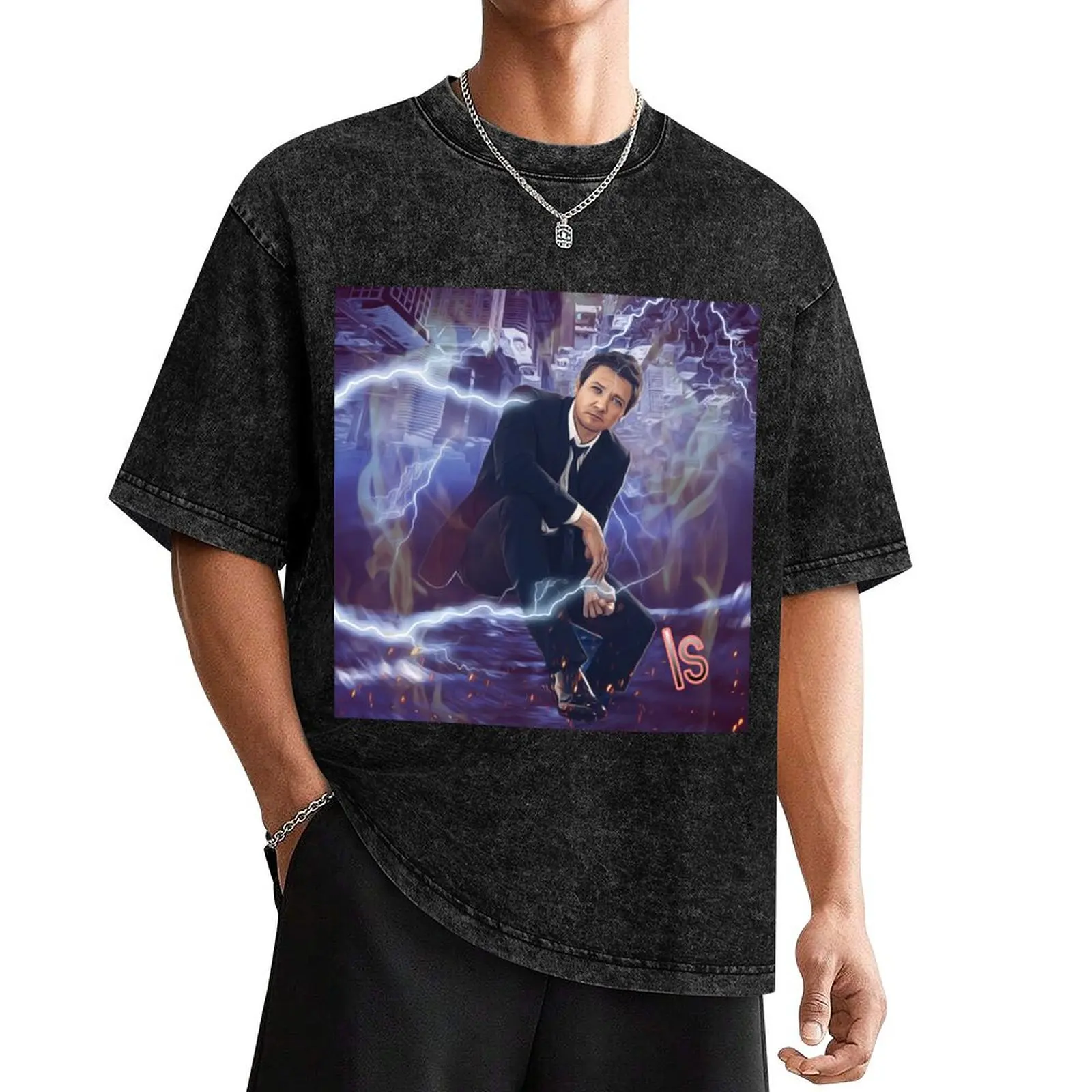 

Jeremy renner T-Shirt cute tops cotton graphic tees mens graphic t-shirts