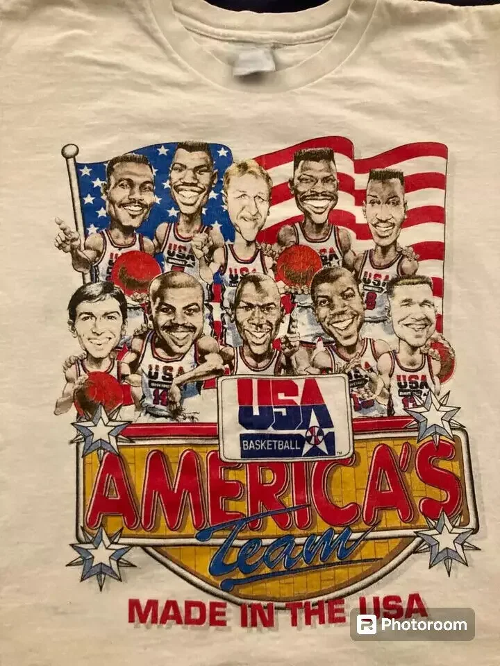 NEW ARRIVAL! RARE vintage 1992 Dream Team USA Basketball T-shirt -