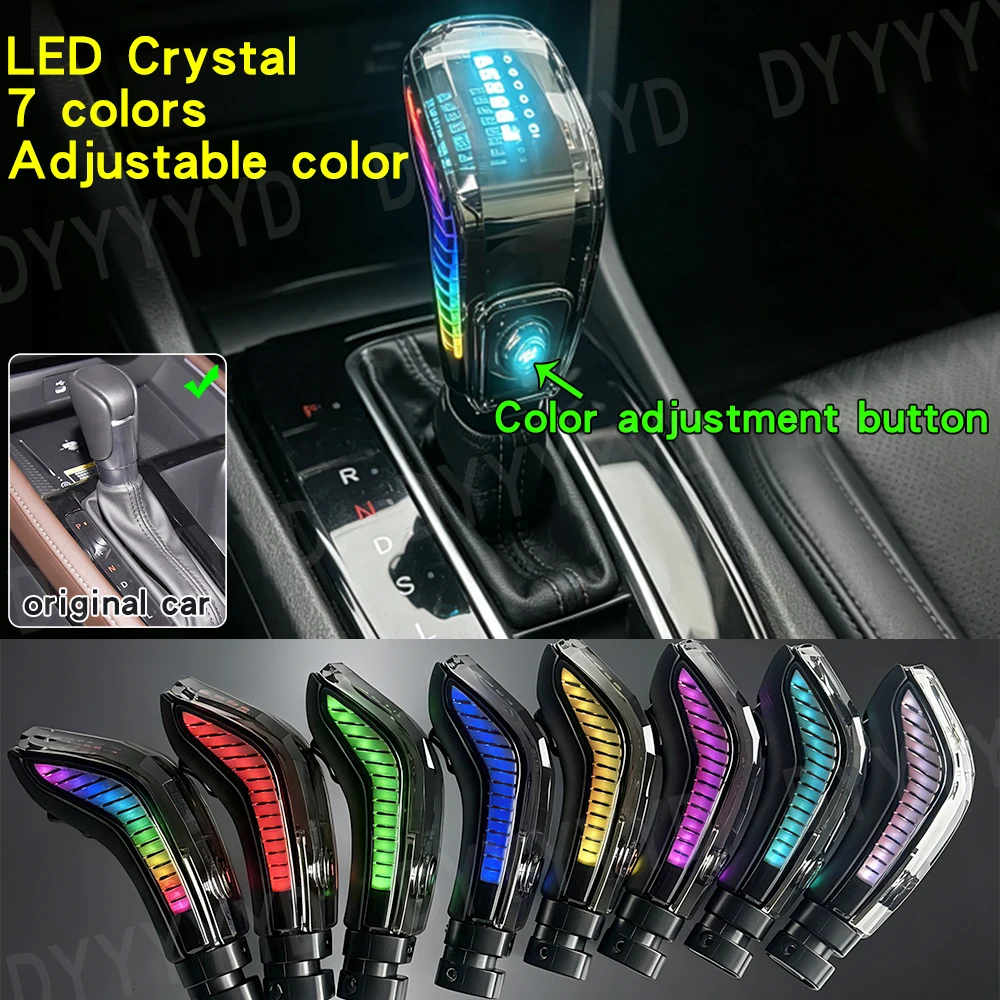 New Car Stying LED Gear Shift Knob for Honda 10Th Accord Civic Crider Inspire Shifter Lever Handle Crystal Interior Accessories
