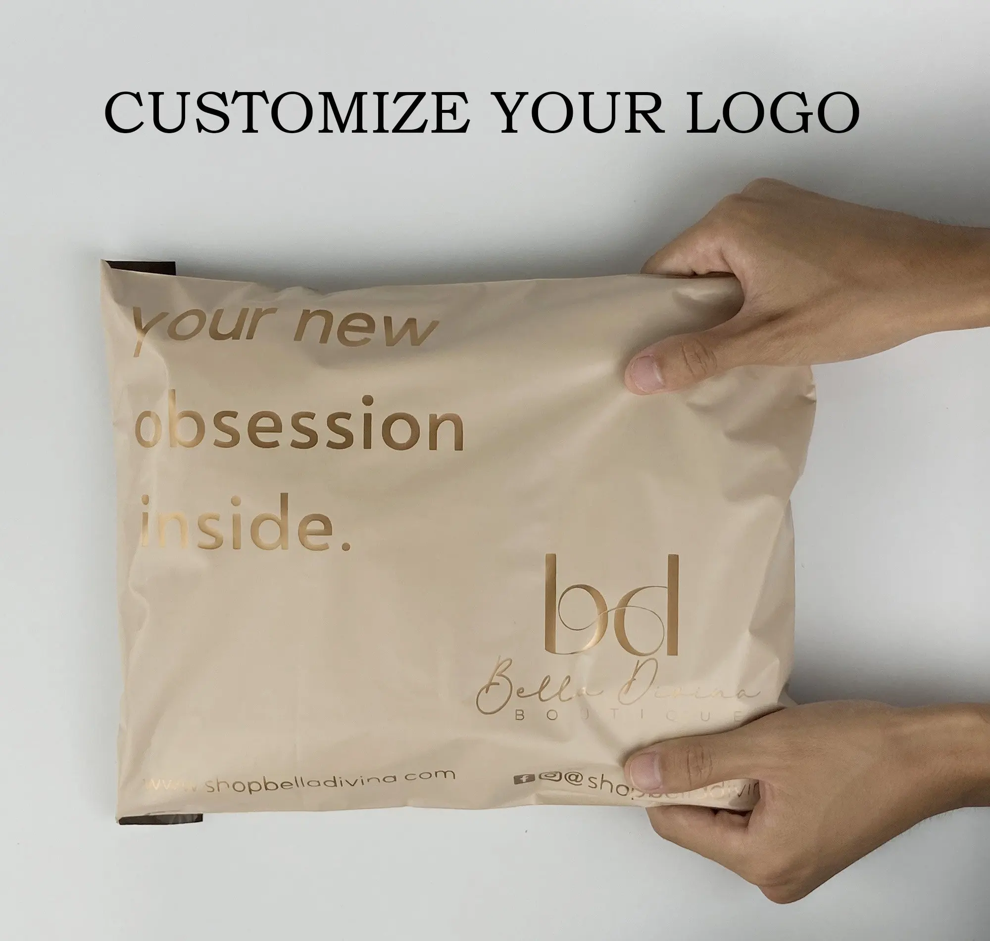 

biodegradable matte peach custom shipping bags poly pack mailer bags courier bags with logo for clothing