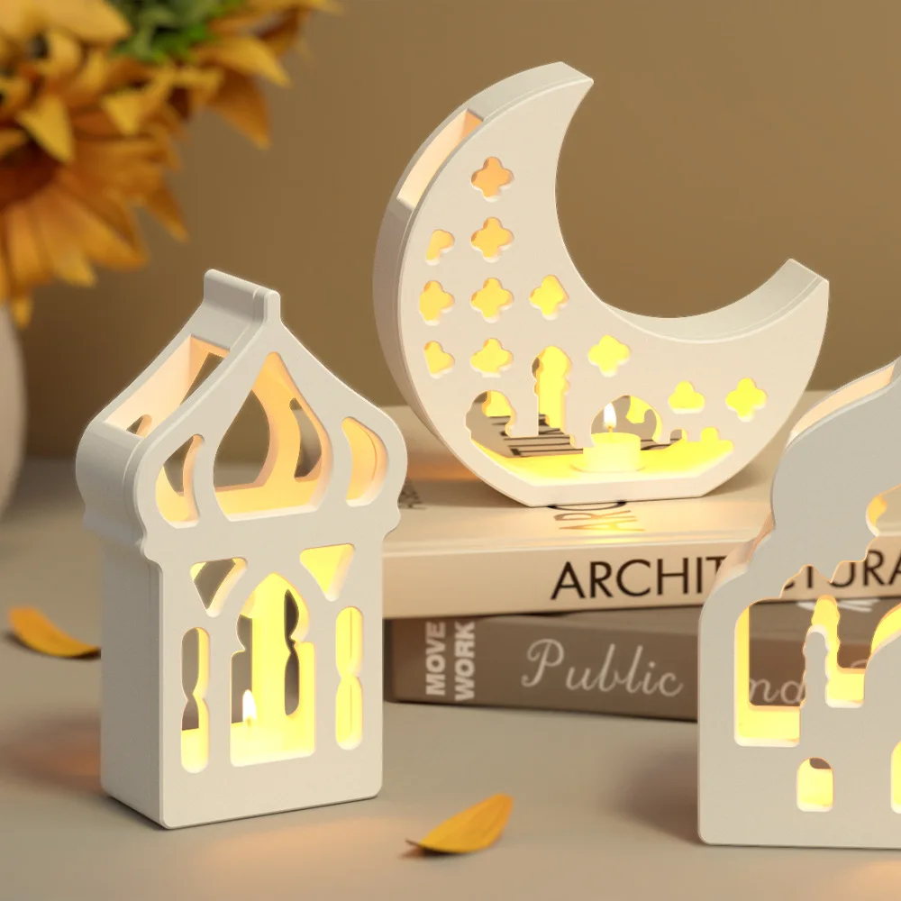 Ramadan Lampshade Cement Concrete Silicone Mold Eid-Al-Fitr Mosque