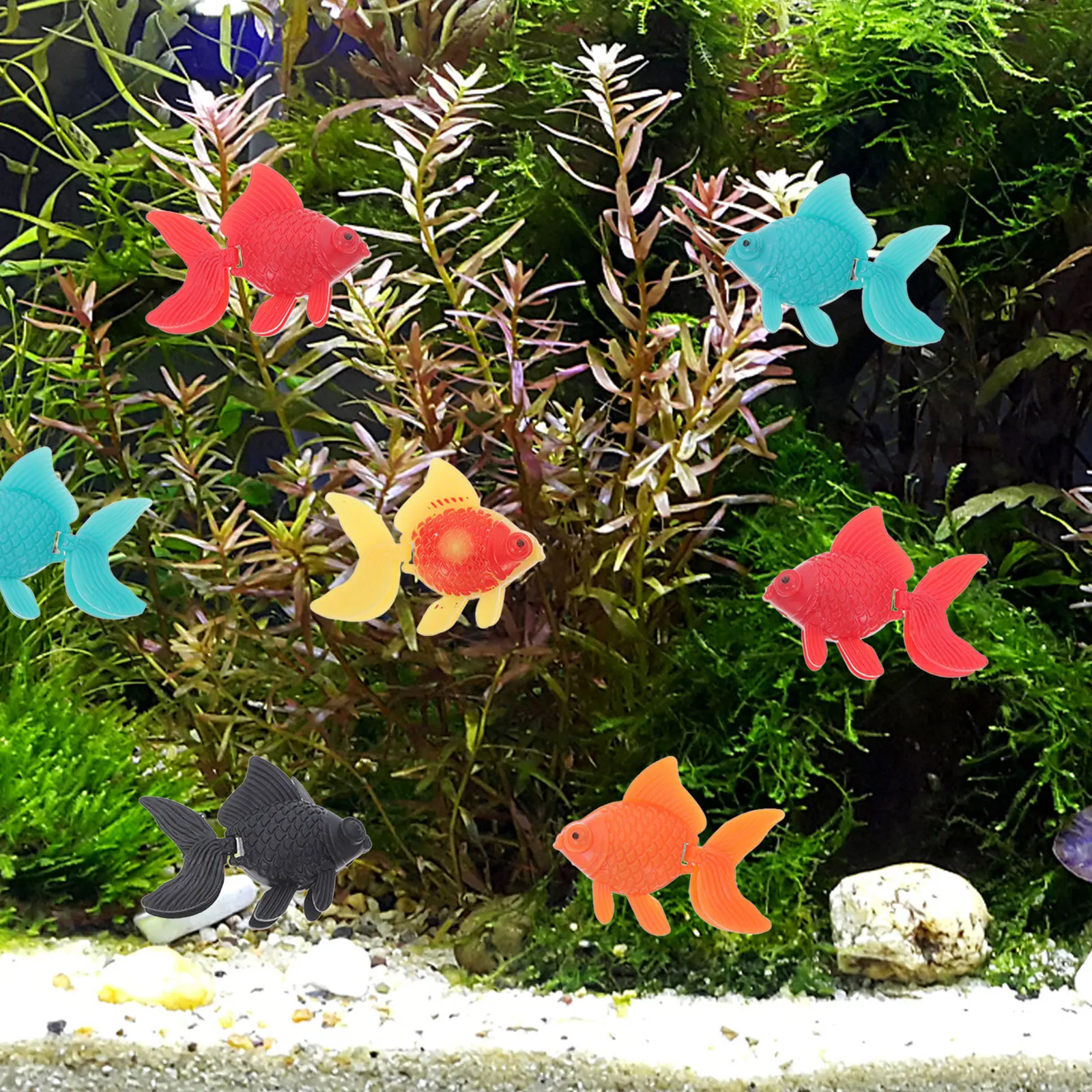 

10Pcs Simulated Goldfish Accessories Lifelike Mini Plastic Fish for Aquarium Decoration Fish Tank Landscaping Creative Ocean