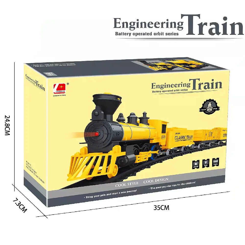 Classic Train Railway Set bambini trenini ferroviari elettrici ad alta velocità luci a LED Music Sound Model Toys Gift for Kids