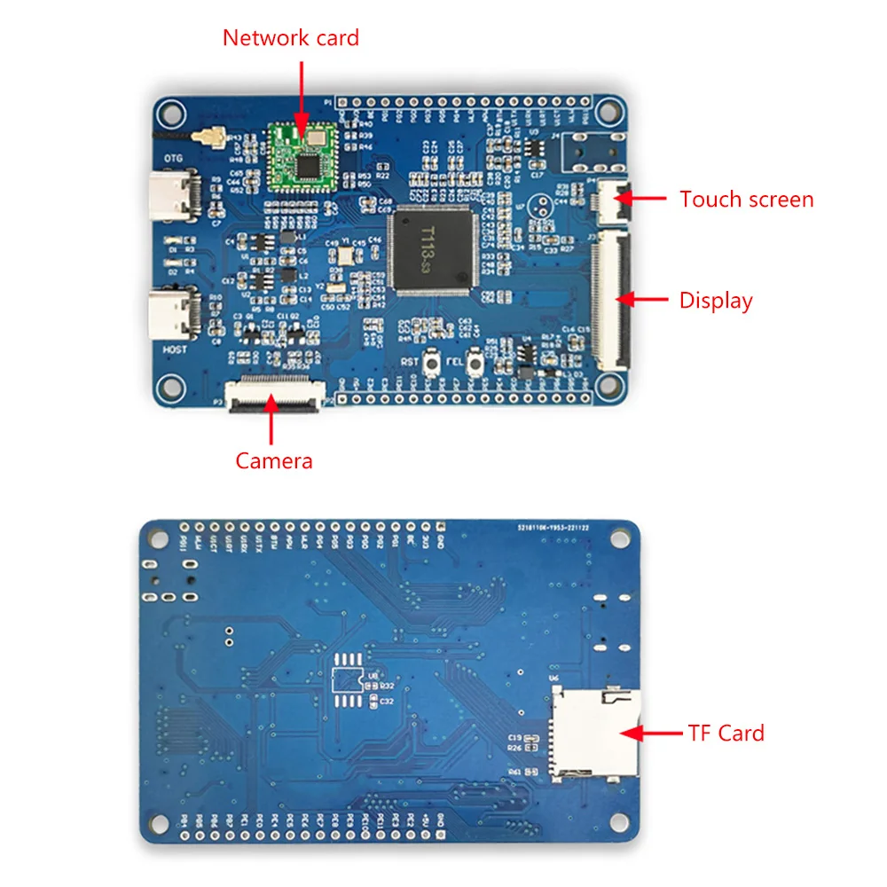 Allwinner T113 F133 wyświetlacz WiFi ramię dwurdzeniowy Cortex-A7 planszy procesorów