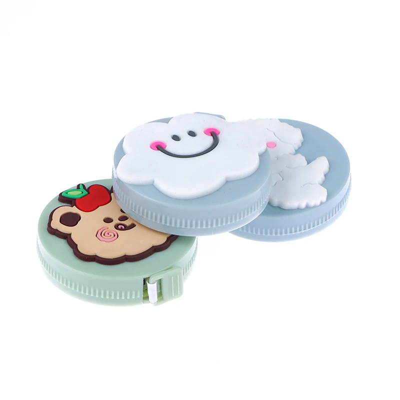 Cartoon Measure Tape Lovely Macaron  Measuring Tape Push Button Mini Tape Measure Tool Sewing Gadget