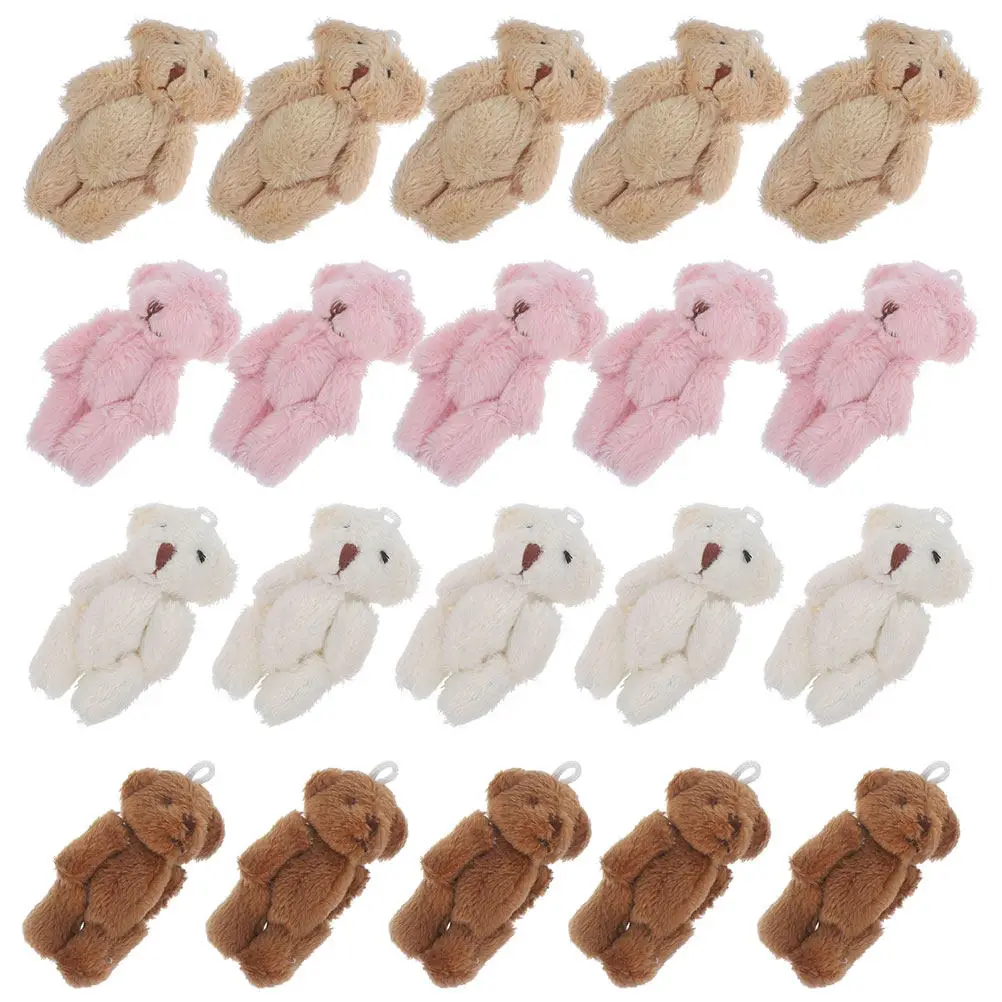 20Pcs 4.5cm Mini Stuffed Bears Bulk Exquisitely Crafted Soft Bear Charms for Accessories Hats Bags Birthday Party Favors - view 4