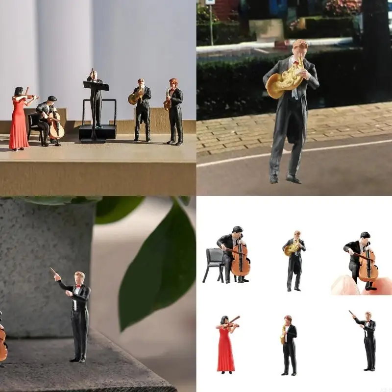 

1/64 Scale Miniature Resin Band Figures with Multiple Poses for Interactive Fun and Family Entertainment Activities A2UB