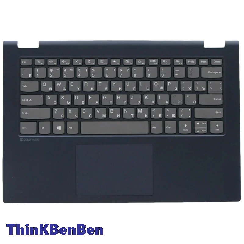 

RU Russian Keyboard With Blue Plastic Upper Case Palmrest Shell Cover For Lenovo C340 Flex 14 IWL API IML Laptop 5CB0U42400