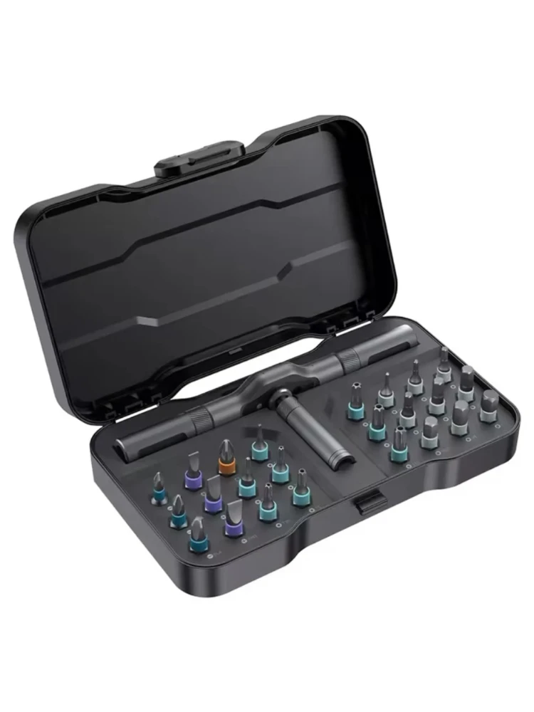 Jeu de tournevis à clé à cliquet polyvalente 24 en 1, embouts magnétiques, ensemble d'outils de bricolage, outil de réparation domestique, outils manuels de précision, travail