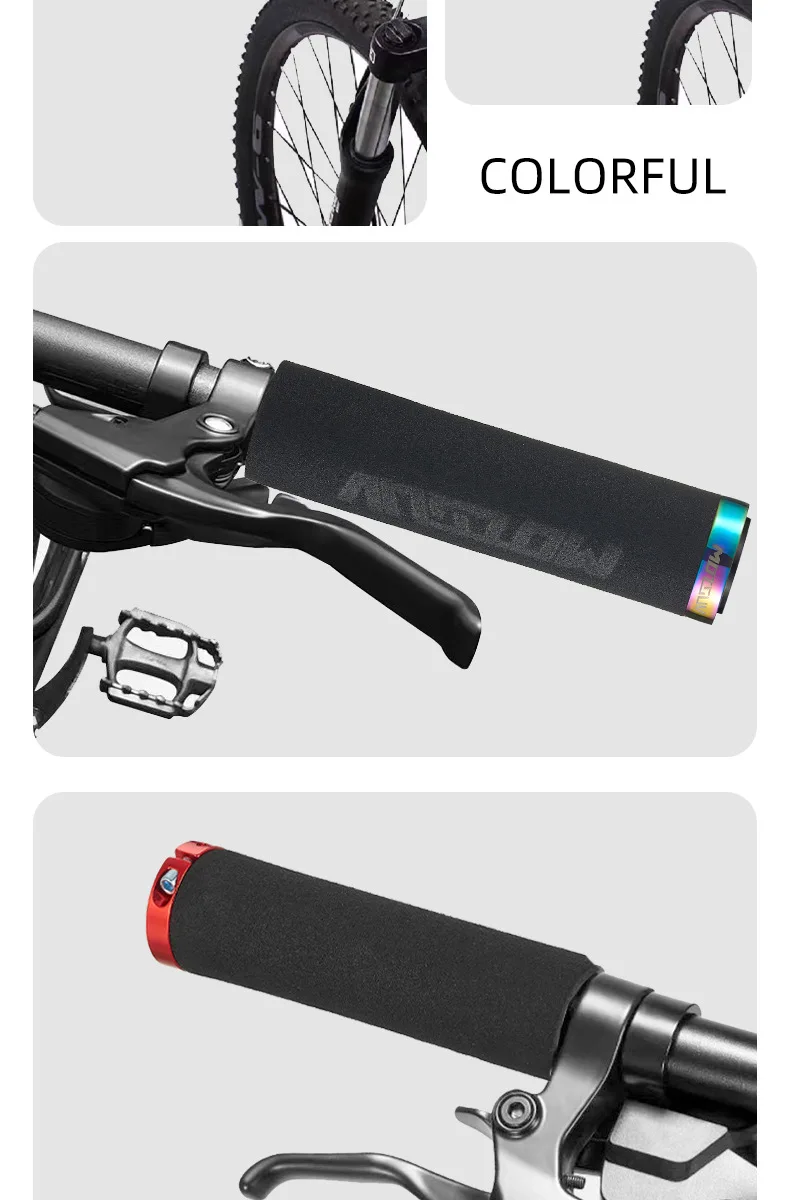Fahrradlenkergriffe, Einzelschloss am Fahrradlenker, weicher, rutschfester Gummihandgriff, bequem, ergonomisch, für BMX Mountain – Detail 18