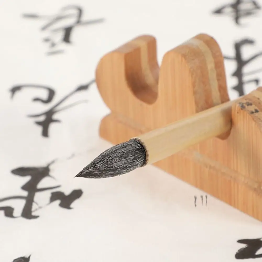 油水彩中国書道ブラシオオカミの毛竹経典筆油絵アートペイントブラシクラス
