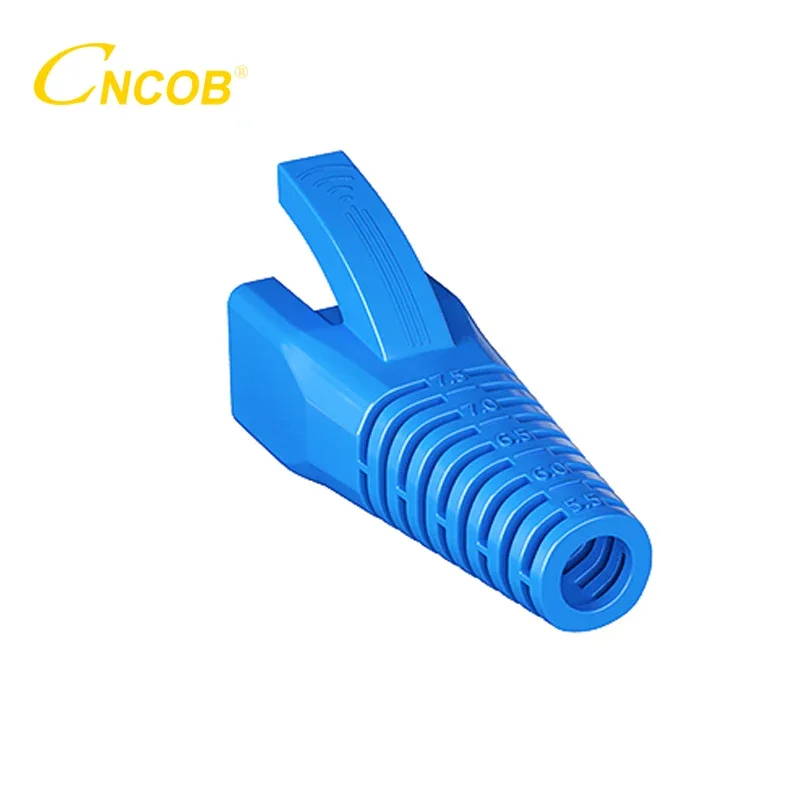 RJ45 Cover Caps Connector Cat5 Cat5e Cat6 Cat6a Cat7 Network Boots Lan Ethernet Cable RJ 45 Sheath Blue Wire Diameter 5.5-7.5mm