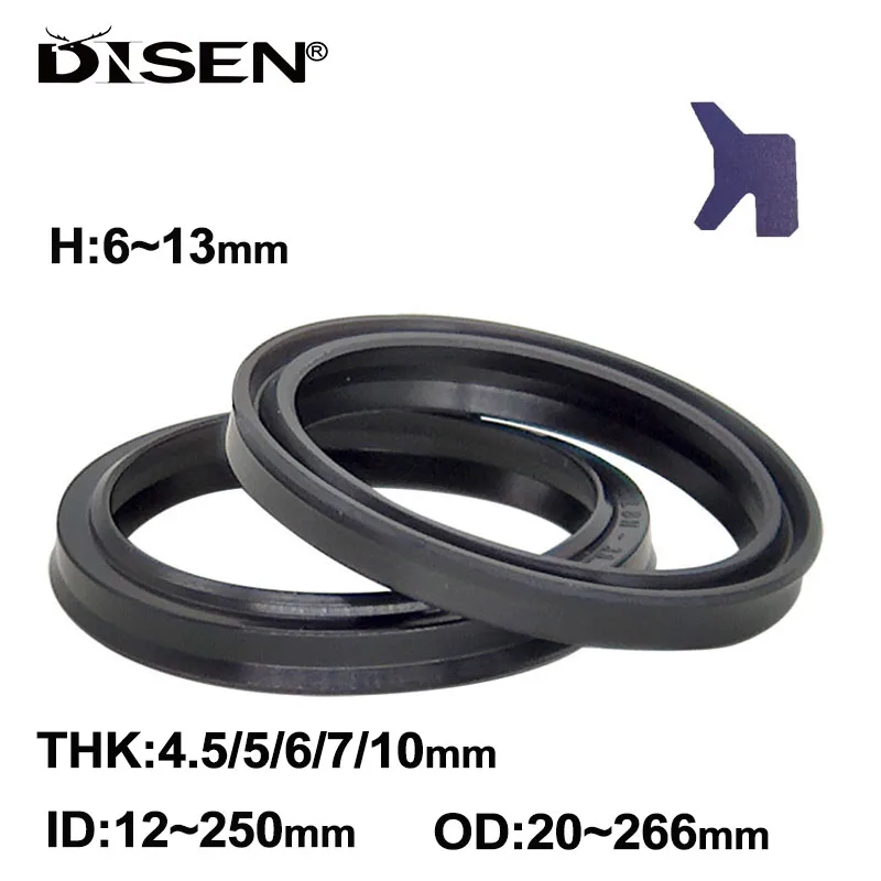 NBR Rubber Hydraulic Cylinder Oil Sealing Ring LBH Type Thickness 4.5/5/6/7/10mm Shaft Hole General Sealing Ring Gasket