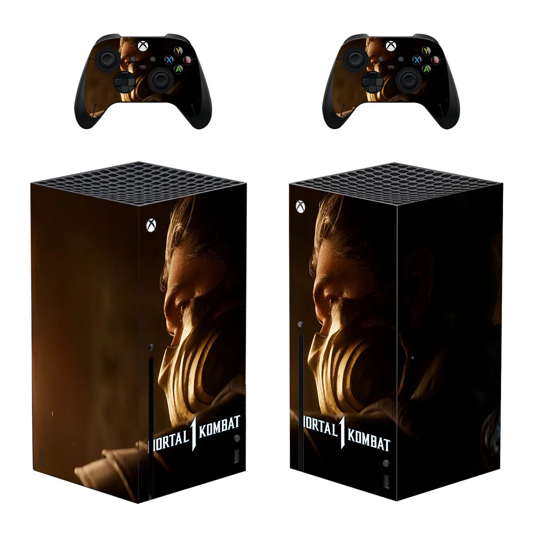 Mortal Kombat 1 Skin Sticker Decal Cover for Xbox Series X Console and 2 Controllers Skins Vinyl