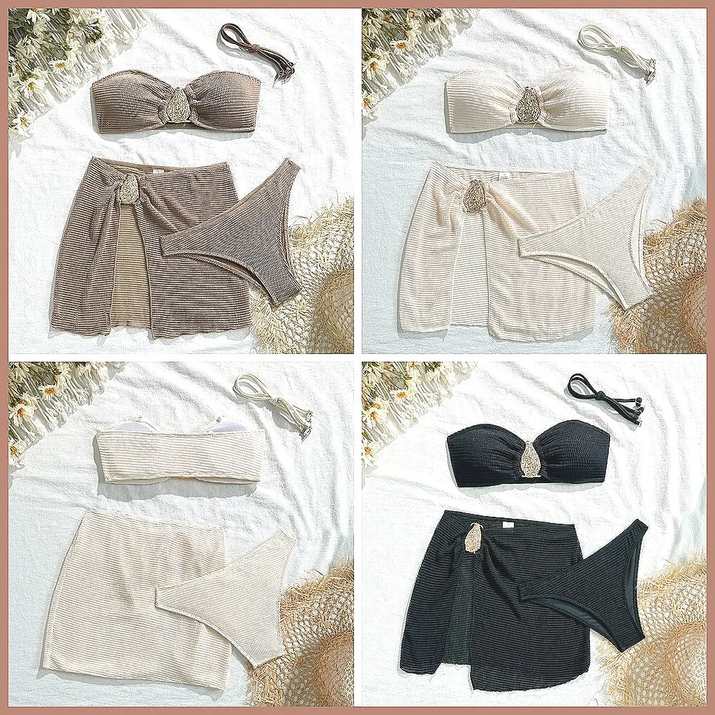 

2026 Sexy Brazilian Bikini Set for Women, 3-Piece Swimwear Beach Bathing Suits