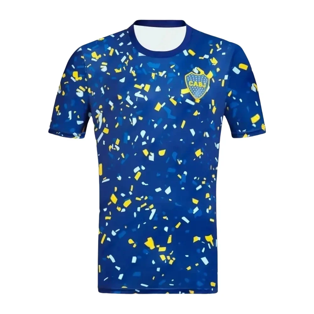 2024-2025 أحدث وصول نمط بوكا جونيورز زي كرة القدم الرجال النساء الشباب كرة القدم جيرسي الكبار تنفس التجفيف السريع الملابس