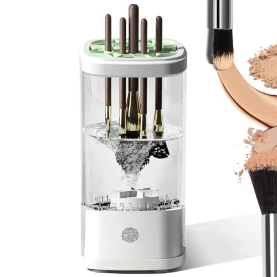 Electric Makeup Brush Cleaner Machine 2026 Automatic Spinning Makeup Brush Washer and Holder Quick Efficient for Deep Cleaning
