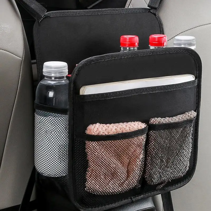 Car Seat Organizer Between Seats Multi Compartments Oxford Cloth Between Seats Car Purse Holder Large Capacity Multifunctional