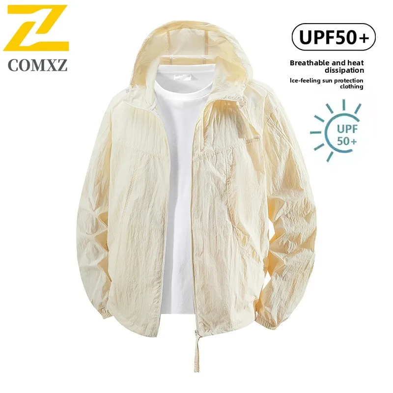 Summer Ice Silk Sunscreen Clothes Men's Women's Solid Color Thin UV Protection Skin Jacket Casual Camping Fishing Breathable Top