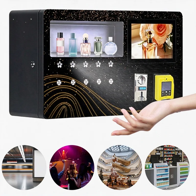 Perfume Spray Dispensing Machine Desktop Compact Chassis Network Connection Module for Cosmetic Shop Self Operated Fragrance