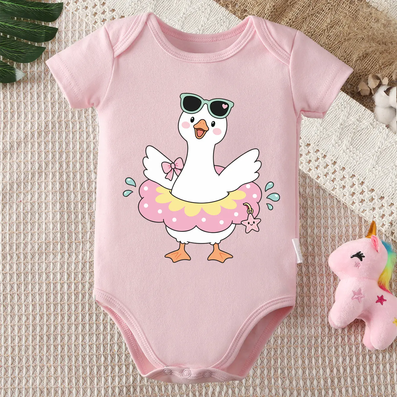 100% Cotton Onesie Summer Time I Like The Beach Print Bodysuit Comfortable Cloth for Baby Jumpsuit for 0 To 12 Months Newborn