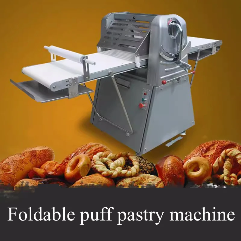 Stainless Steel Croissant Sheete Machine Puff Pastry Crisper Machine Commercial Pizza Pie Dough Sheeter Shortening Making Maker