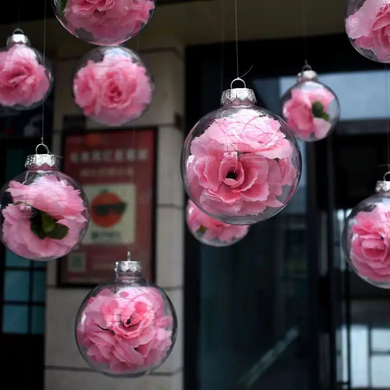 

Decorations for shopping malls, window displays, spring gold stores, Valentine's Day decorations, rose transparent flower balls