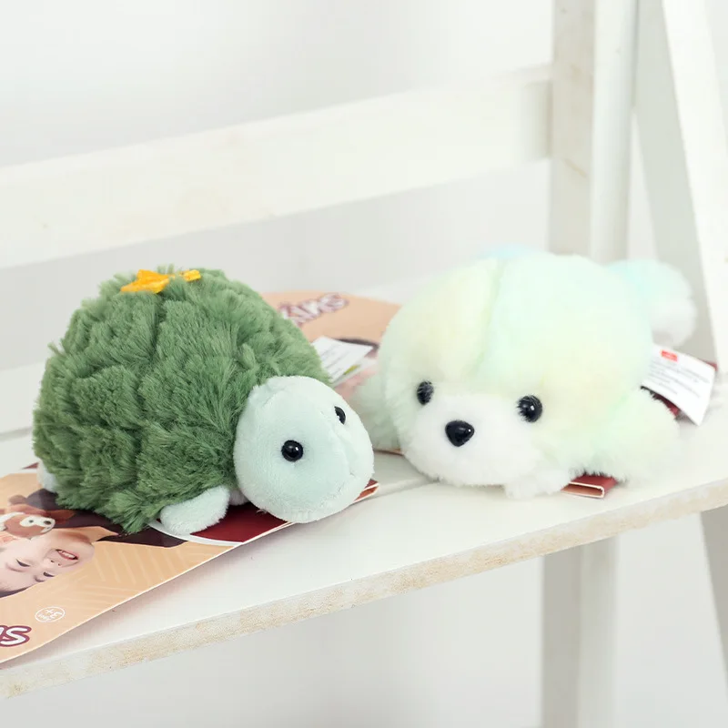 Cute Standing Shoulder Plush Doll Cartoon Magnetic Panda Parrot Turtle Doll Refrigerator Stickers Decorative Plush Toy Girl Gift