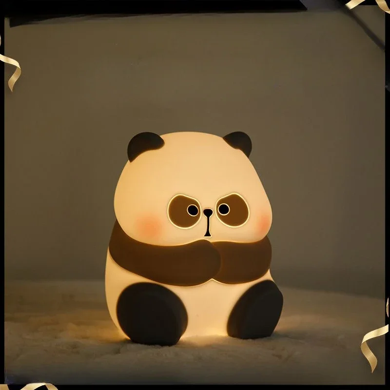 

Silicone Light Cute Cartoon Panda Patting Light USB Charging Bedroom Bedside Sleeping LED Atmosphere Light
