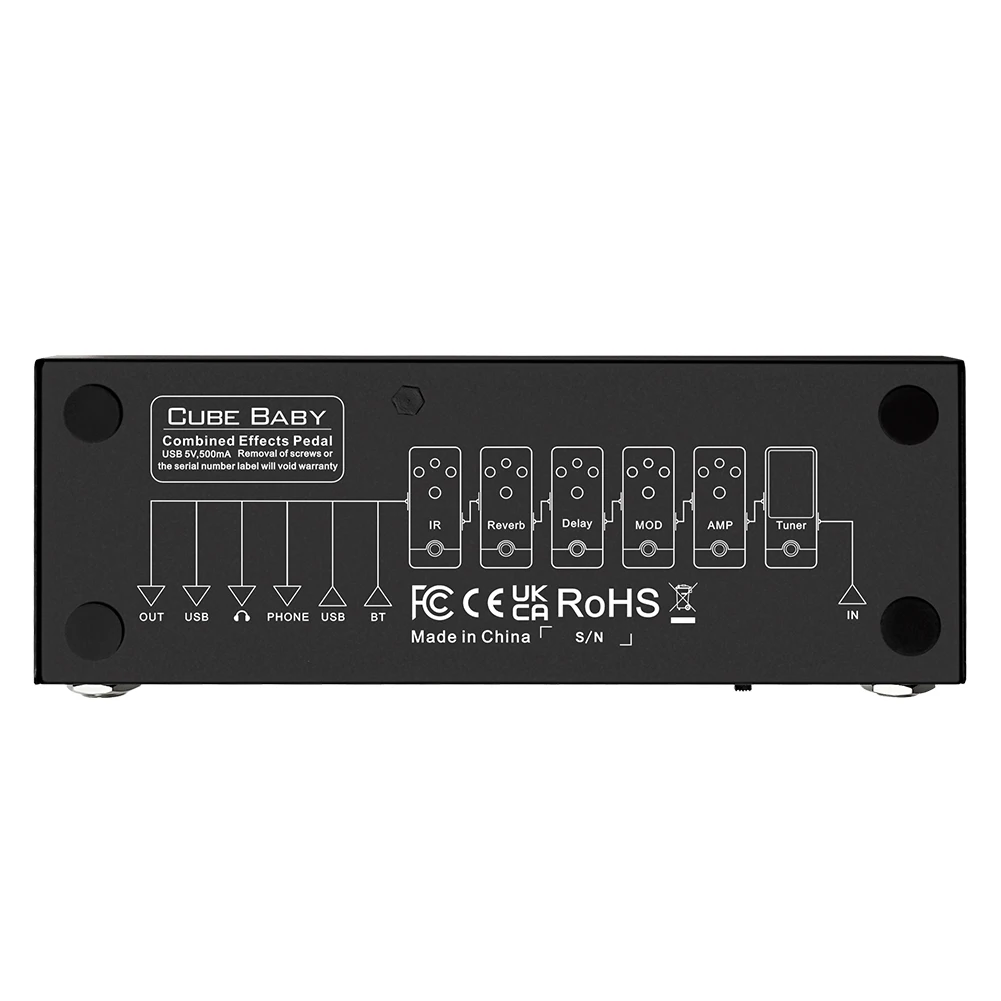 Efekt gitarowy wielofunkcyjny do gitary elektrycznej z efektami Delay, Reverb, MOD, IR Cab, cyfrowy efektor gitarowy, akcesoria gitarowe.