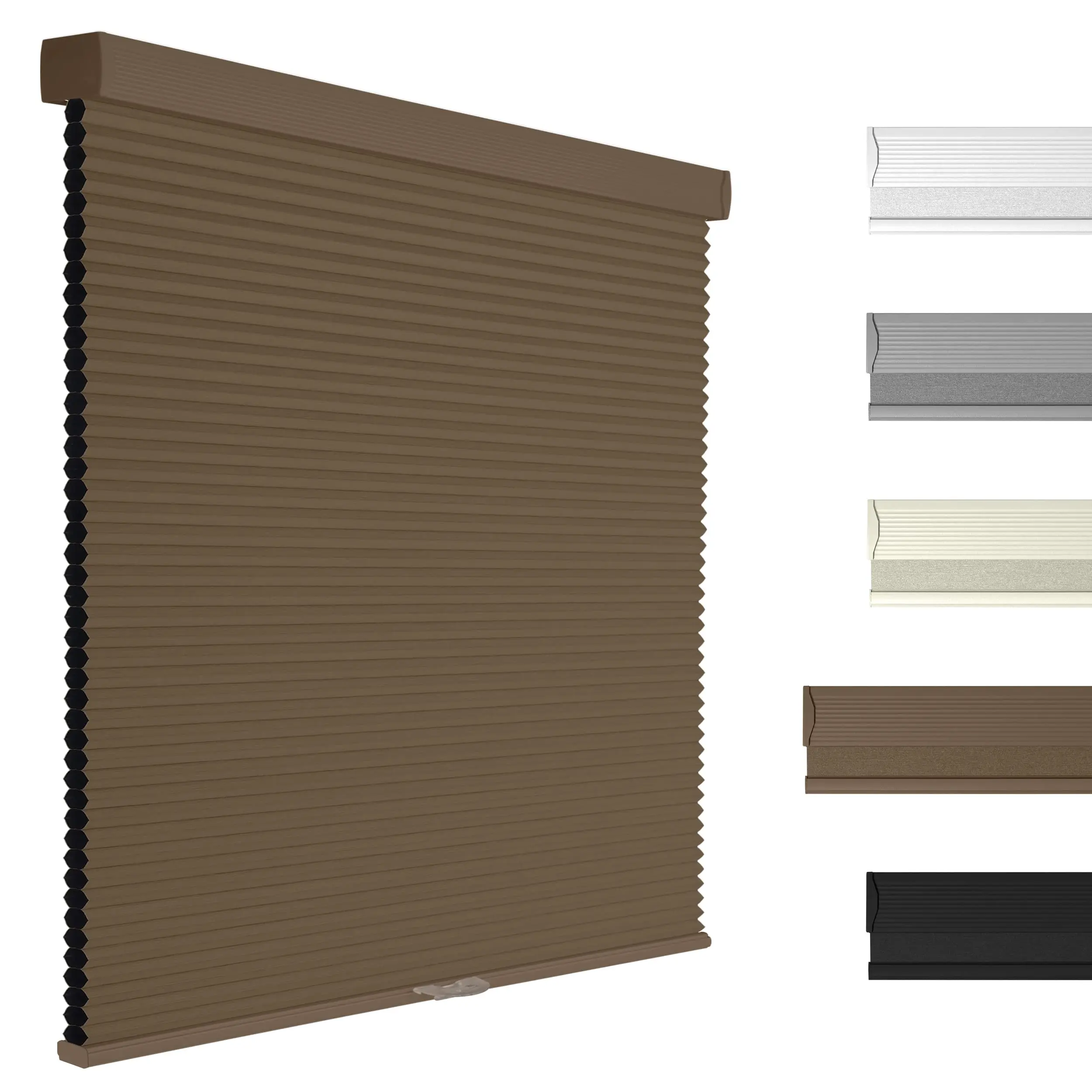 Custom Built-In Automatic Recyclable Cordless Honeycomb Blinds Top Bottom Cellular Shades Blackout Complete Coverage Rope