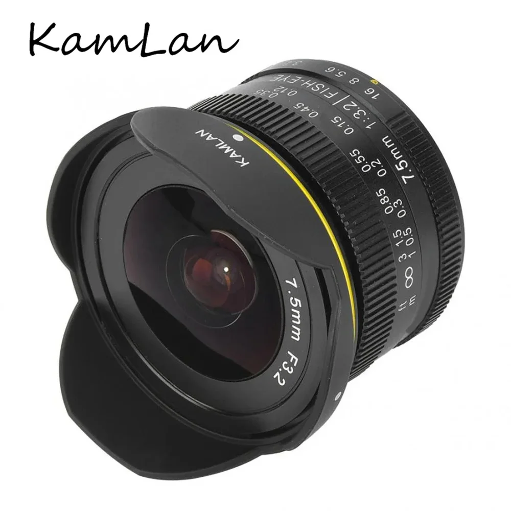 

Kamlan 7.5mm F3.2 APS-C Wide-angle Fisheye Lens Manual for Mirrorless Panasonic Olympus Macro 4/3 M43-Mount GH3 GH4 GH5s Camera