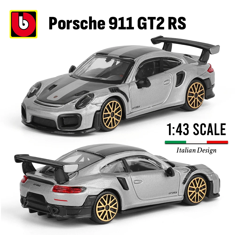 Bburago 1:43 Porsche 911 GT2 RS Lamborghini Revuelto Alloy Model Symulacja samochodu Model samochodu Zabawka Męska Kolekcja Prezent Ozdoba