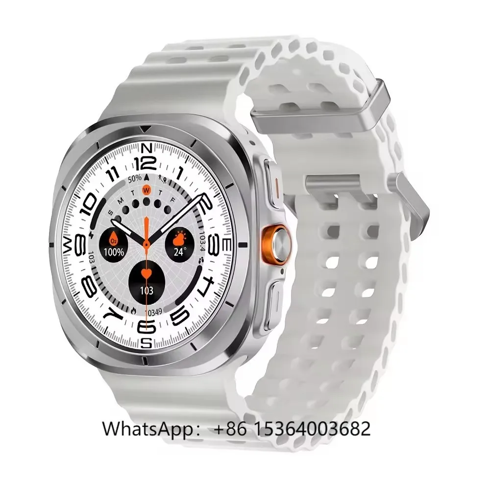 

W7 Ultra Smart Bracelet Waterproof IP68 Sports Smart Watch with Health Monitor NFC Compass Calendar Function Silica Gel Band