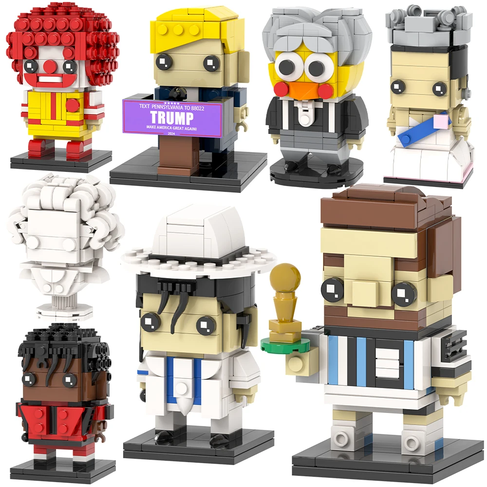 الكلاسيكية الإبداعية الشهيرة شخص الممثل الموسيقار مايكل جاكسون لاعب كرة القدم إليزابيث نموذج MOC لتقوم بها بنفسك بناء الالعاب العملاقة للطفل هدية