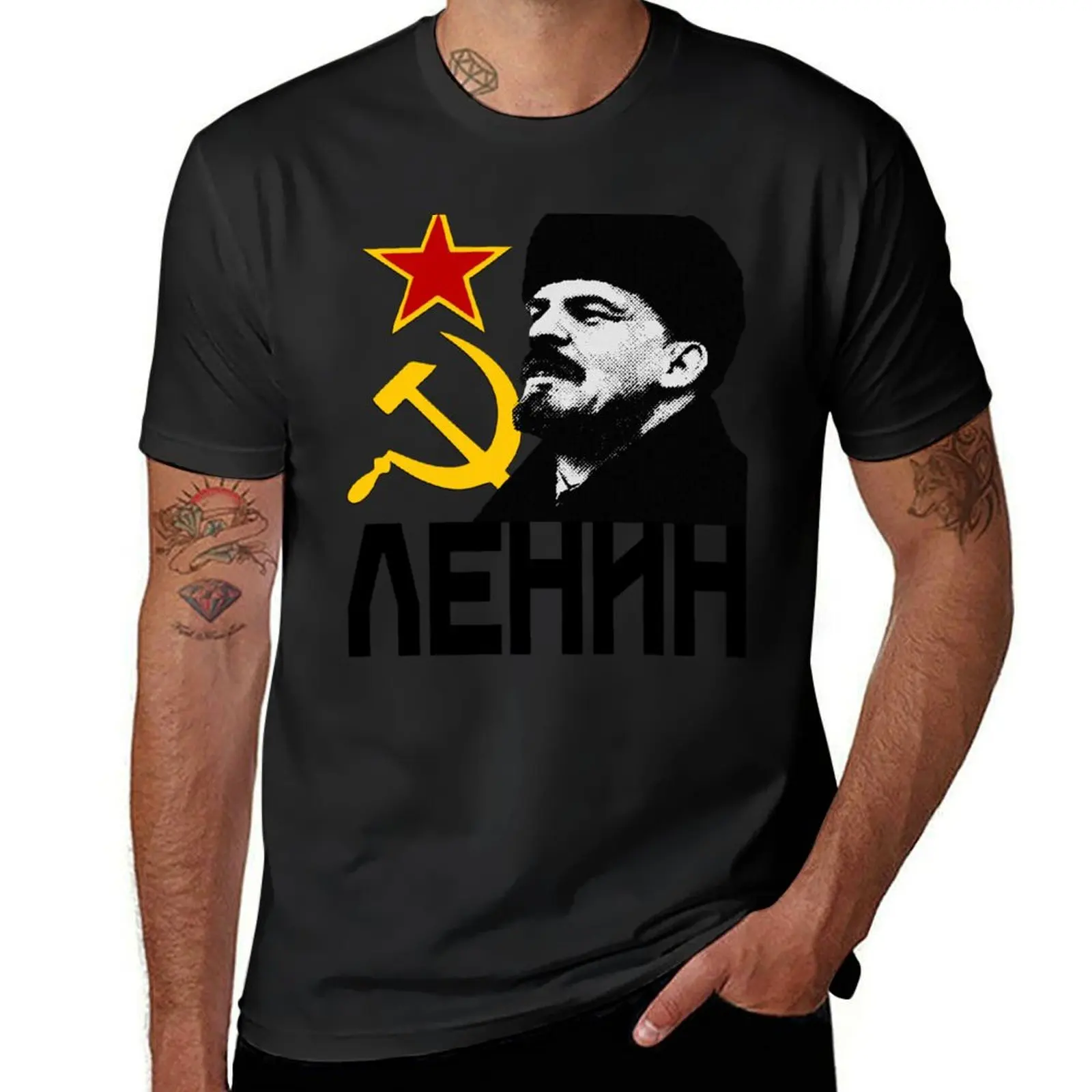 LENIN T-Shirt Short sleeve tee animal prinfor boys sublime clothes for men
