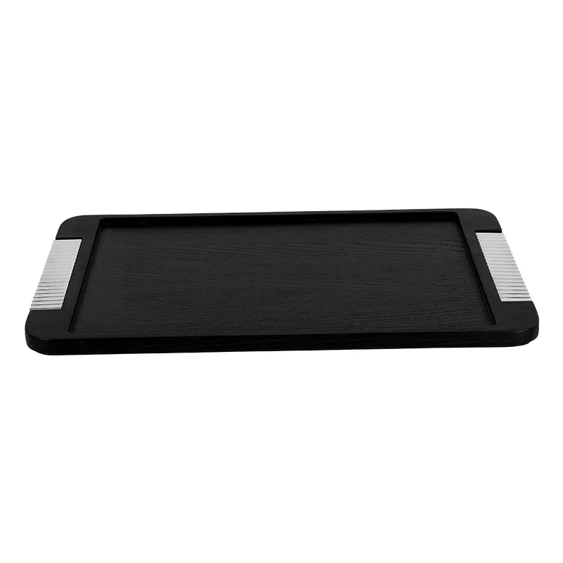 

High-end, large oak, tray, light luxury, Nordic style, stainless steel, living room