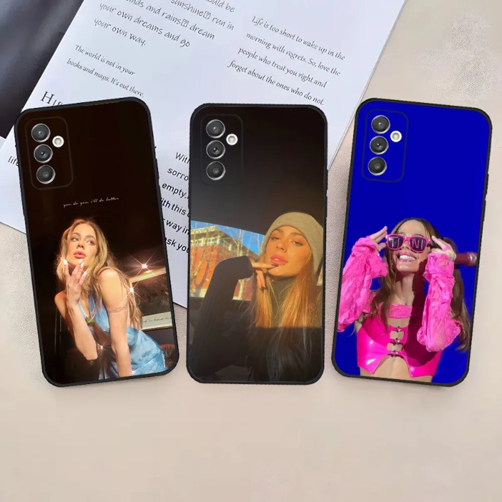 

Tini Stoessel Phone Case For Samsung S24,23,22,30,21,10,9,Ultra,Plus,Lite,FE,5G Black Soft Case