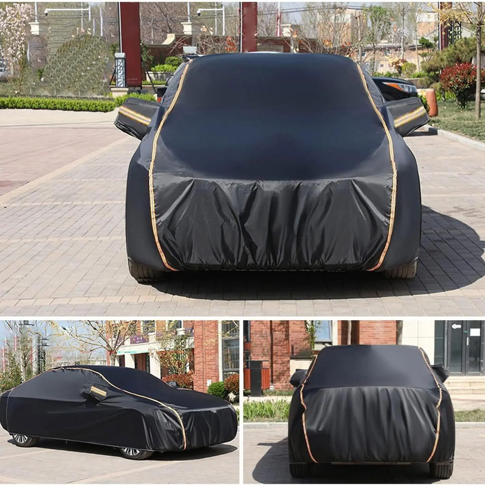 

All Weather Waterproof Car Cover Heavy Duty Full Coverage Protection from Rain Sun Snow & Dust for Outdoor Parking & Long Term