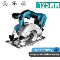 Brushless 5Inch 125mm Mini Electric Circular Saw Cordless 0-45 Adjustbale Woodworking Power Garden Tool For Makita 18V Battery