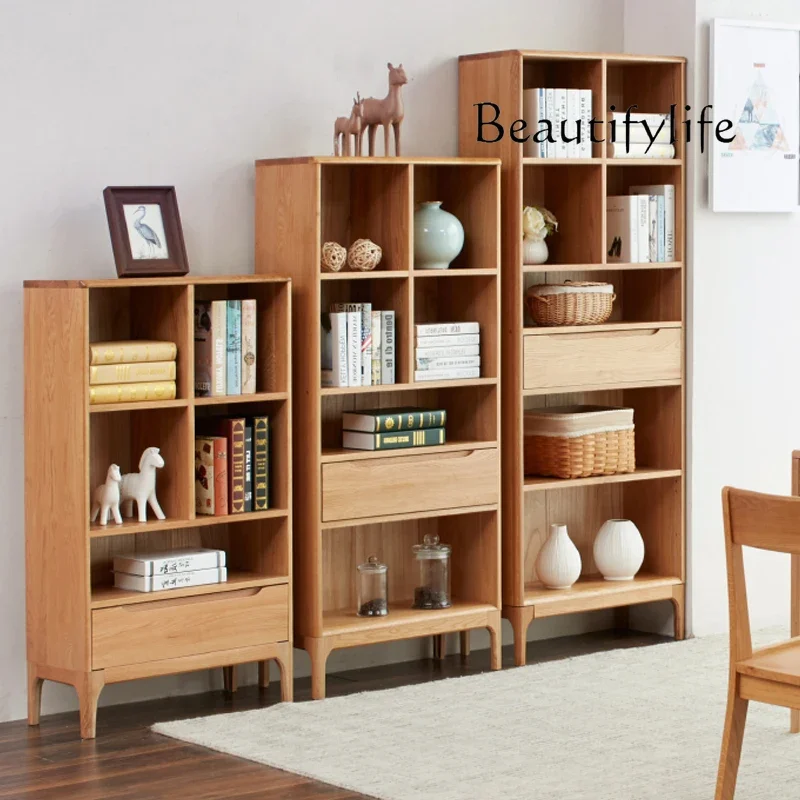 Medieval solid wood storage cabinet Nordic simple modern floor decoration cabinet