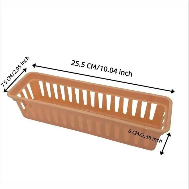 Stackable Storage Tray Colorful Plastic Pencil Basket Classroom Organizer For Pencils Crayons Small Stationery Desk Organization