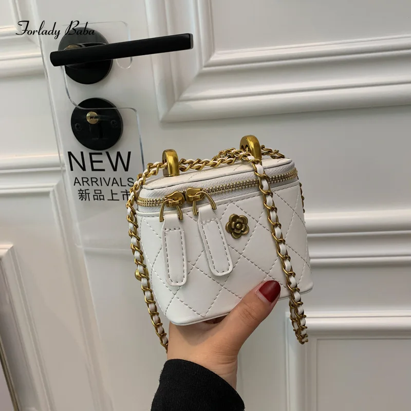 2024 Korean Mini Diamond Chain Senior Sense Fashion Single Shoulder Crossbody Small Square Bag for Women Large Capacity