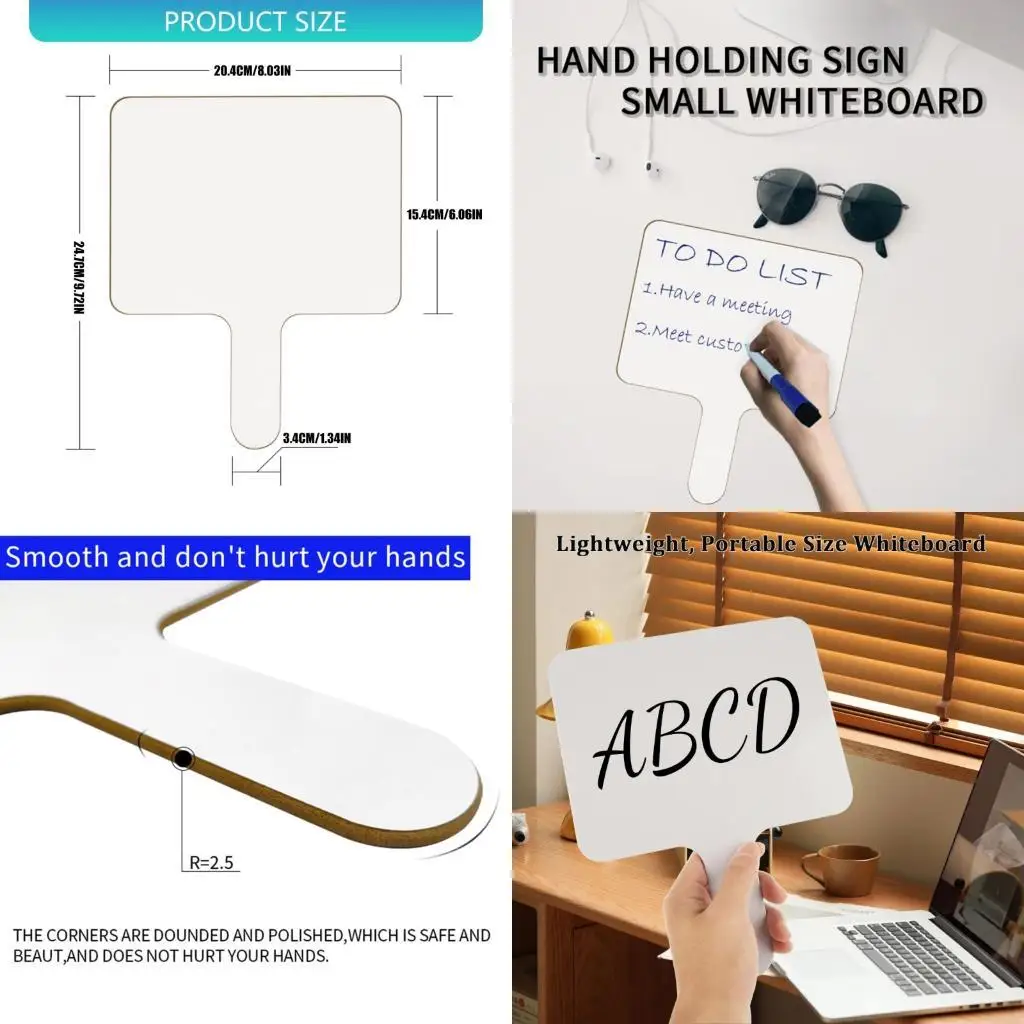 pizarra-blanca-portatil-tablero-muestra-tablero-escritura-madera-borrable-doble-10-uds