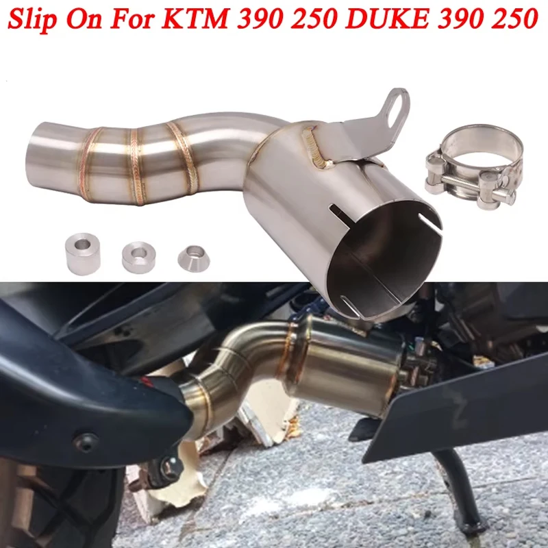 

Slip On For KTM 390 250 Adventure KTM390 KTM250 2020 2021 Motorcycle Exhaust Escape Stainless Steel Middle Link Pipe