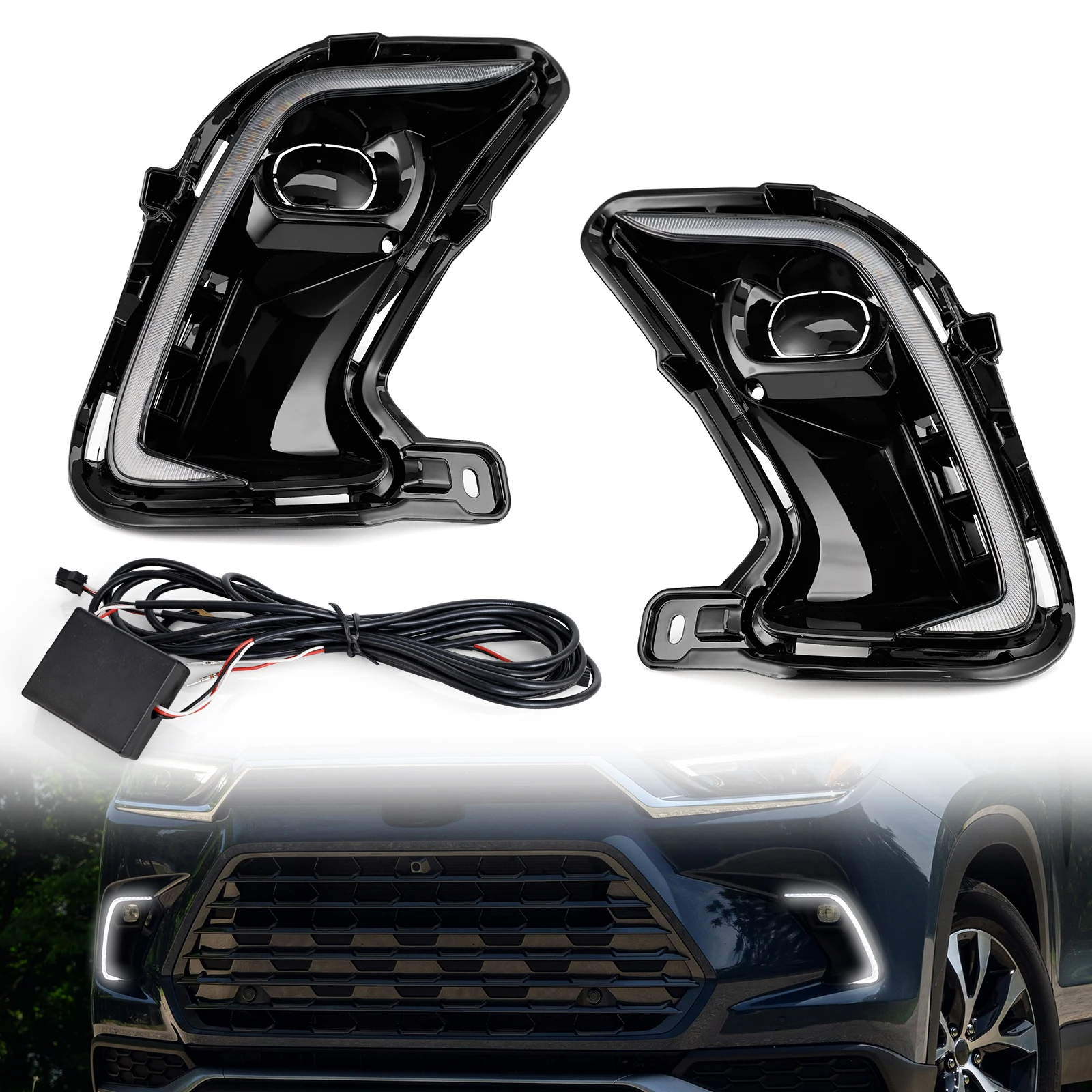 

LED Daytime Running Light Left&Right For Toyota Grand Highlander 2024 -2025 52127-0E240 52128-0E240 52127-0E250 52128-0E250
