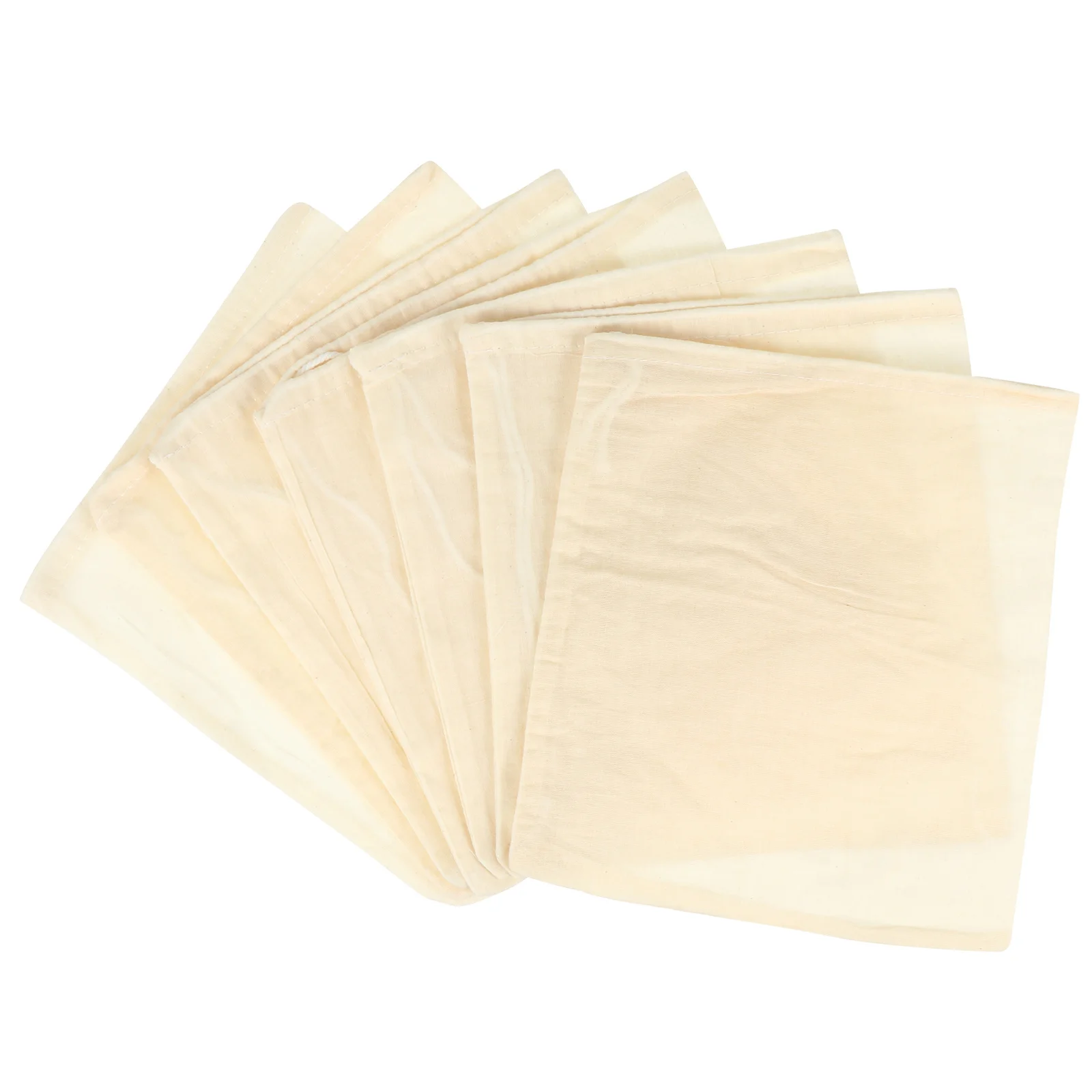 

7Pcs Reusable Cotton Soup Bags Drawstring Strainer for Kitchen Spices Tea Coffee Herbal No Leaking Easy to Wash