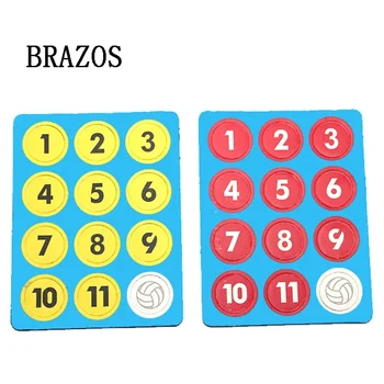 חלקי אימון וולייבול מגנטיים לאימון שחמט, מספר לוח מאמן וולייבול, אביזרים לכדורעף, ציוד טקטי לכדורעף