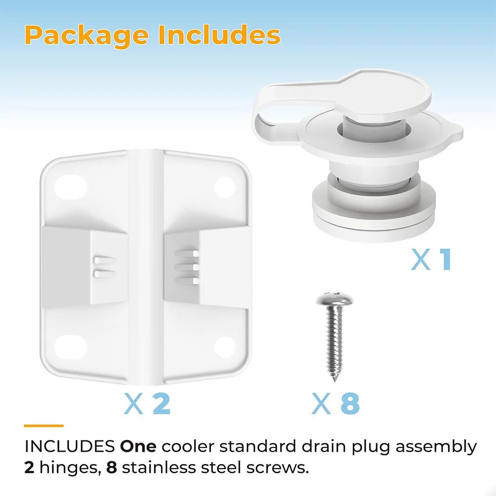 Leak-proof Gasket Drain Cover Kit Camping Essential Cooler Repair Items Quick Swap Repair Complete Replacement Set